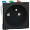 Image de Prise terre 1 poste 2 modules Unica Anthracite Schneider