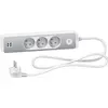 Image de - Bloc multiprise 3 prises 2P+T + 2 USB - Blanc - Schneider
