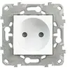 Image de - Prise simple 2P bornes à vis 16A - blanc - Unica - Schneider