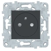 Image de - Prise 2P+T affleurante 16A connexion rapide - anthracite - Unica - Schneider