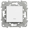 Image de - Bouton poussoir + voyant LED 10A - blanc - Unica - Schneider