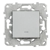 Image de - Bouton poussoir + voyant LED 10A - aluminium - Unica - Schneider