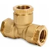 Image de Raccord té HUOT USINE SE21 à 3 raccordements laiton pour PE/PVC diamètre 32 mm 9021.32