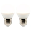 Image de Zenitech - Lot de 2 ampoules LED sphériques E27 5W - Blanc chaud - 400lm 2700K
