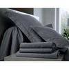Image de Blanc des Vosges Housse de Couette en Percale Uni Acier 200 x 200 cm