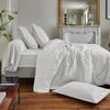 Image de Blanc des Vosges Parure Housse de Couette et 2 Taies PALACE d'oreiller Blanc 240 x 220 cm