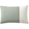 Image de Blanc des Vosges Taie d'oreiller, taie de traversin percale Bicolore DUO vert Sauge 50 x 75 cm