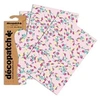 Image de 3 feuilles Décopatch - Fleurs roses 747