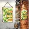 Image de Plaque Décorative en Métal 20x20 cm - Mojito Le Cocktail qui te Menthe à la Tête
