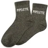 Image de Chaussettes - Femme - Noir avec paillettes - Pipelette - Taille 36/42 - Humour - Cadeau