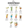 Image de Autocollant mural cocktails célèbres