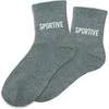 Image de Chaussettes - Femme - Gris avec paillettes - Sportive - Taille 36/42 - Humour - Cadeau