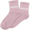 Image de Chaussettes - Femme - Rose avec paillettes - Gourmande - Taille 36/42 - Humour - Cadeau