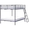 Image de Lits superposes en metal - Dark Grey - Sommiers inclus - 2 x 140 x 190 cm -