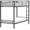 Image de Lits superposes separables 2 x 90 x 190 cm en metal - Noir - Sommiers inclus - ABBY