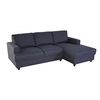 Image de Canape dangle droit 4 places - Tissu bleu - Contemporain - L 215 x P 140 H 86 cm - PAUL