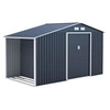 Image de Abri de jardin en acier 6,53 m2 - Abris buches avec kit dancrage inclus - Gris anthracite