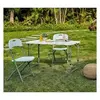 Image de Table de réception pliante AUCUNE 4 personnes 122 cm acier PEHD blanc