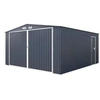 Image de Garage en métal 16 m² - Abri de jardin en acier galvanisé avec kit d'ancrage - Gris anthracite