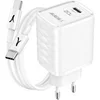 Image de Chargeur Secteur USB-C 20W Power Delivery Câble 1m Blanc