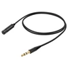 Image de Cable Audio Stereo Jack / Jack - 3,5Mm Male/Femelle - Noir 1 Metre