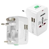 Image de Adaptateur Universel De Voyage Avec 2 Sorties Usb - Blanc