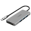 Image de Hub USB-C 3x USB 1x HDMI 1x USB-C 1x 1 Entrée micro-SD / SD Compact Gris