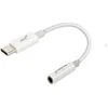 Image de Adaptateur Audio USB-C vers Jack 3.mm Son et Micro Flexible Blanc