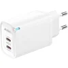 Image de Chargeur Secteur GaN 45W Double USB-C Power Delivery Blanc