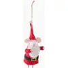 Image de Ornement souris Père-Noël, H12cm, en tissu