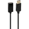 Image de ADAPTATEUR DISPLAYPORT MALE VERS HDMI FEMELLE 15 CM NOIR