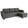 Image de Canapé d'angle fixe - 3 places - Tissu Gris - HAMILTON SANS RANGEMENT ET FONCTION LIT