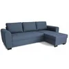 Image de Canapé d'angle fixe - 3 places - Tissu Bleu - HAMILTON SANS RANGEMENT ET FONCTION LIT