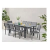 Image de Ensemble repas de jardin SABAIDECO Gris table extensible 180-240 cm 8 places