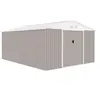 Image de Abri de jardin en métal 15,16 m² - Kit d'ancrage inclus - Taupe
