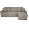 Image de Canapé d'angle convertible réversible 4 places - Tissu beige - L 244 x P 151 x H 90 - HAMILTON - Fabriqué en Ukraine