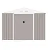 Image de Abri de jardin métal ARCHER Taupe 5,29 m² portes coulissantes verrouillables