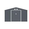 Image de Abri de jardin en acier 12,99 m2 - kit dancrage inclus - gris anthracite