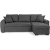 Image de Canapé d'angle convertible réversible 4 places - Tissu gris - Contemporain - L 244 x P 151 x H 90 - HAMILTON