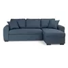 Image de Canapé d'angle convertible réversible - tissu bleu - hamilton - l 244 x p 151 x h 90 - fabriqué en ukraine
