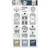Image de Tampons - Loisirs créatifs - Scrapbooking - Etiquettes cadeaux - 9 pièces + 3 encreurs -