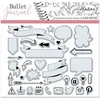 Image de Tampons Clear Stampon Bullet Journal - Bannières et Icônes - 33 pcs
