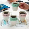 Image de Set de 4 mugs Vilaines Filles avec support