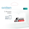Image de Lot de 3 stickers de dissuasion PVC à coller - Avidsen - 123408