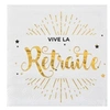 Image de 20 serviettes vive retraite blanc