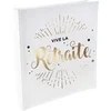 Image de livre d'or vive la retraite blanc et or
