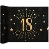 Image de chemin de table intissé âge 18 ans 30cmx5m noir - chalayer 6787 30-18