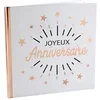 Image de Livre d'or joyeux anniversaire blanc et rose gold métallique (x1) REF/6651