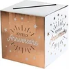 Image de Tirelire urne joyeux anniversaire blanc et rose gold métallique (x1) REF/6652