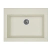 Image de Evier cuisine a encastrer 1 bac sans egouttoir Hexo - Resine - 66 x 50 cm - Blanc